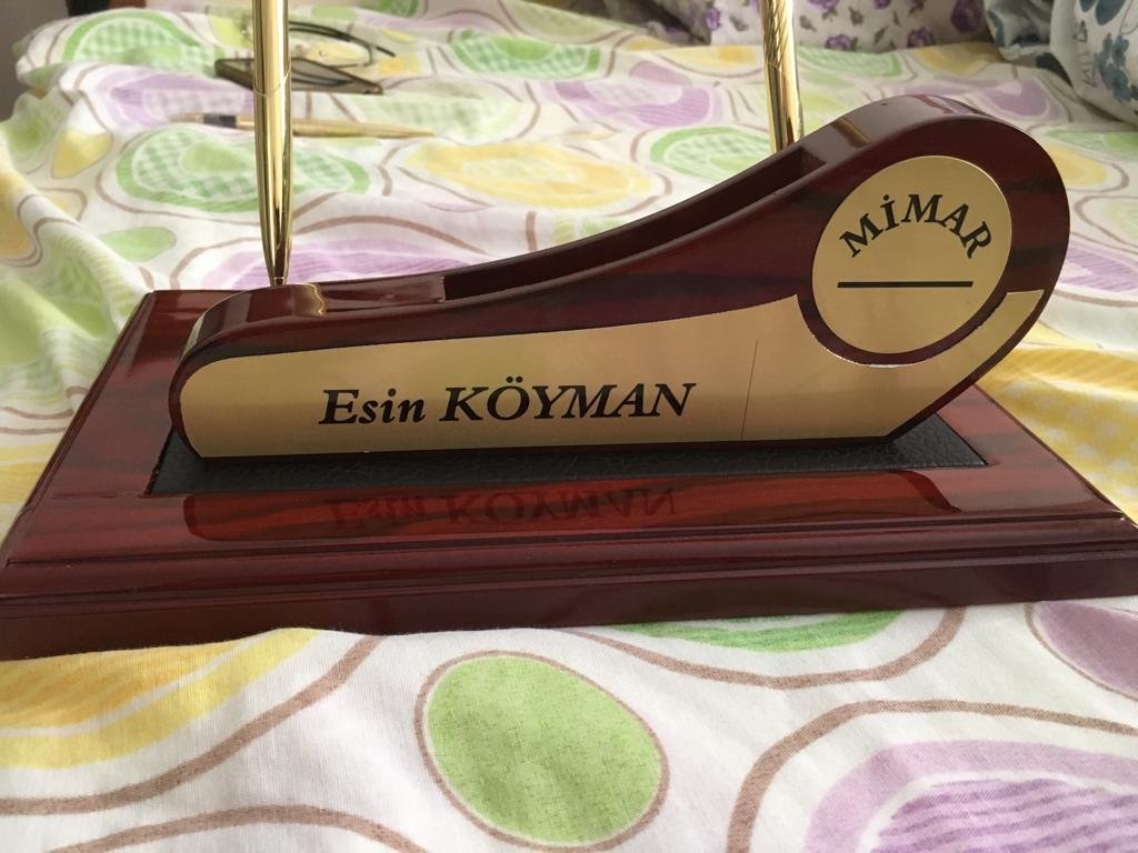 ahşap masa isimlikleri satın al